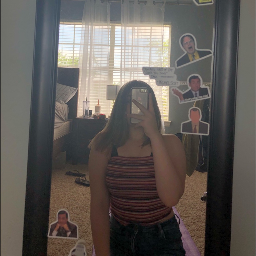 ✰ colorful striped tube top ✰